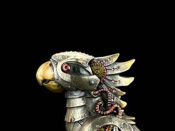 Figurka Rzeźba Statuetka STEAMPUNK PAPUGA SYGNOWANA VERONESE WU77706A4