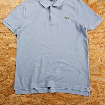 Koszulka Polo T-shirt LACOSTE LIVE Niebieska Nowy Model Męska Casual 4 / M