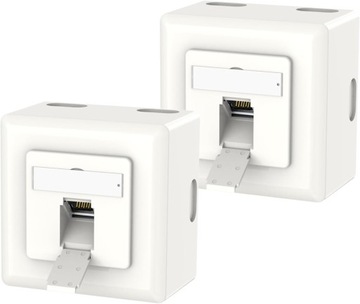 Gniazdo sieciowe Cat6A 1xRJ45 PortLan puszka ekranowana VCELINK 2szt