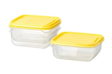 IKEA PRUTA - pojemnik na żywność 0.6 l 3 sztuki