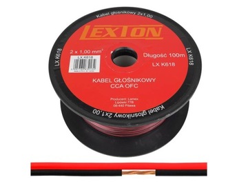 Kabel głośnikowy pleciony Lexton 2x 1,00mm CCA
