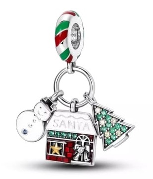 MD charms zawieszka bałwan choinka Święta | S925