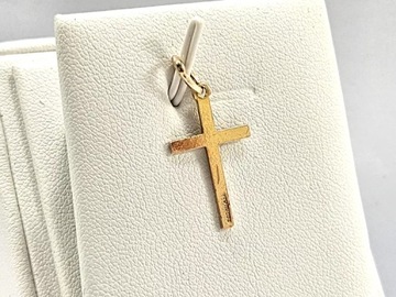 КРАСИВЫЙ ЗОЛОТОЙ КУЛОН КРЕСТ P585 0.78G