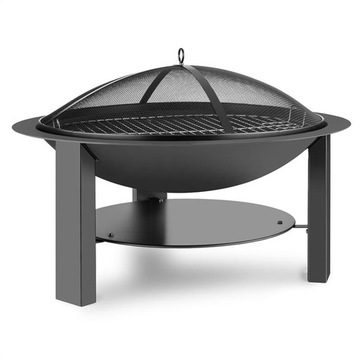 PALENISKO OGRODOWE GRILL OGRODOWY OGNISKO Ø75CM RUSZT POKRYWA ŻELIWNE STAL