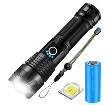 МОЩНЫЙ ТАКТИЧЕСКИЙ ФОНАРЬ СУПЕРМОЩНЫЙ ЗУМ LED 1000ВТ