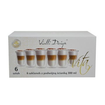 Стаканы THERMAL 300мл с двойными стенками VITA 6 шт.