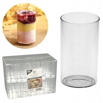 Kubek na przekąski deserki fingerfood bezbarwne