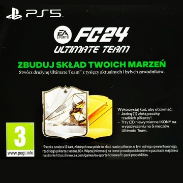 EA SPORTS FC 24 PS5 - Złota Paczka Kod Ultimate Team (DLC)