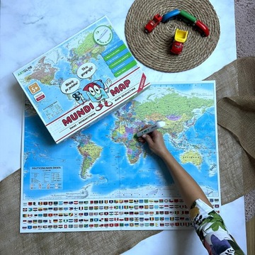 ИНТЕРАКТИВНАЯ КАРТА МИРА С РУЧКОЙ / PEN MUNDIMAP GAMES EDUCATION ARTGLOB