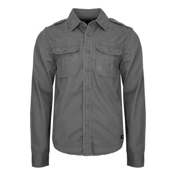 Košeľa s dlhým rukávom BRANDIT Vintage Shirt Charcoal Grey L