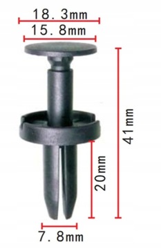 KOLÍČEK SPONKA NÁRAZNÍKU CALIBER HALLENGER 5 KUSU