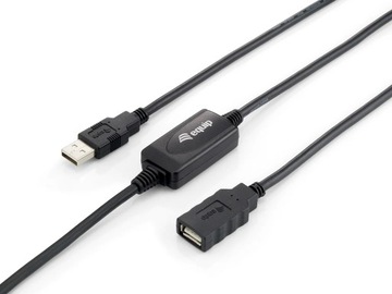 Equip 133310 kabel USB 10 m USB 2.0 USB A Czarny