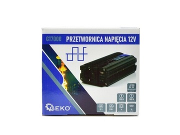 PRZETWORNICA SAMOCHODOWA 12V 230V 250W/500W USB GE