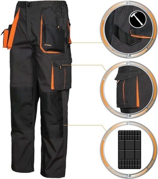 Рабочие брюки STRONG CLASSIC ORANGE, УСИЛЕННЫЕ OXFORD600, БЕЗ ОГРАНИЧЕНИЯ