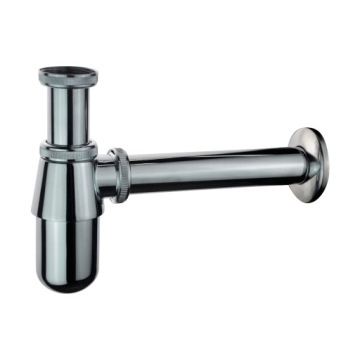 INSTADRAIN SYFON DO UMYWALKI BUTELKOWY BEZ SPUSTU METALOWY, CHROM