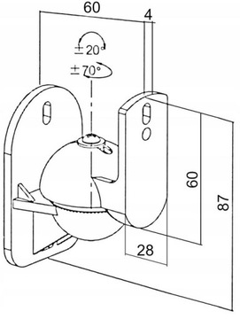 ДЕРЖАТЕЛЬ ДЛЯ ДИНАМИКОВ 3,5 кг НАБОР Прочный