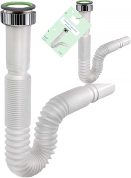 СИФОН ДЛЯ ОДНОМОЙКИВОЙ, ГИБКИЙ, ВЫДВИЖНОЙ, ЭКОНОМЯЩИЙ МЕСТО.