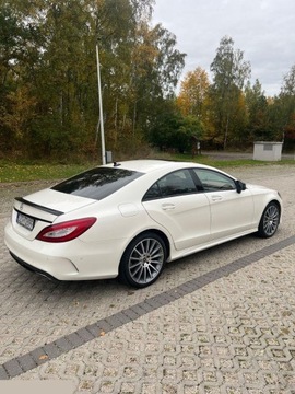 Mercedes CLS W218 Coupe Facelifting 500 408KM 2017 Mercedes CLS 550 4-Matic 9G-Tronic Pakiet stylistyczny AMG Zadbany 2017r, zdjęcie 3