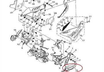 YAMAHA MT-10 ЗАПРАВОЧНАЯ КРЫШКА ЛАМПЫ ОБТЕКАТЕЛЬ