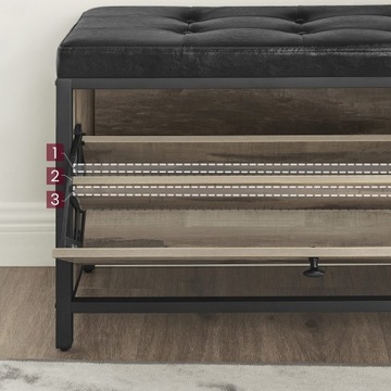 BENCH Сиденье с тумбой для обуви LOFT INDUSTRIAL