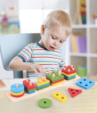 СОРТИРОВЩИК ДЕРЕВЯННЫХ БЛОКОВ ДЕРЕВЯННАЯ ЛОГИЧЕСКАЯ ЗАГАДКА И НАВЫКИ