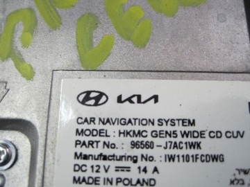 Radio nawigacja Kia ProCeed Pro Ceed III LIFT 96560-J7AC1WK 96560-J7AC1