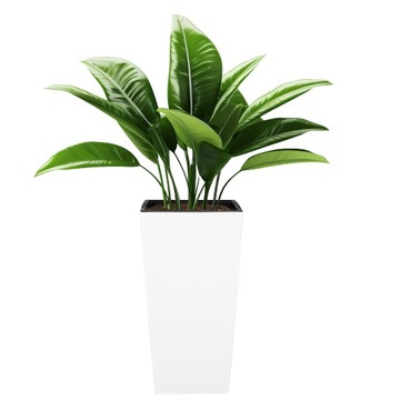 НАБОР 3 ЦВЕТОЧНЫХ ГОРШКА БЕЛЫЙ МАТОВЫЙ САДОВЫЙ ПОДСТАВКА ДЛЯ ЦВЕТОВ + 3 ВСТАВКИ