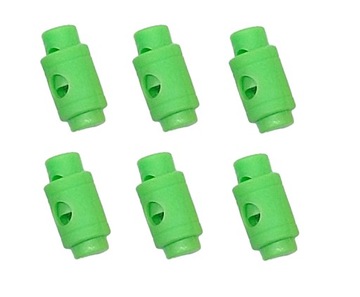 STOPER REGULATOR ZACISK KOŃCÓWKA SZNURKA 5,5mm 6szt LIMONKA