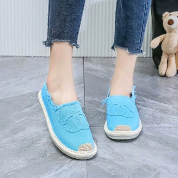 TENISÓWKI BALERINY ESPADRYLE TRAMPKI NIEBIESKIE 41