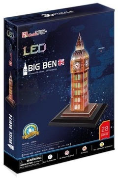 Puzzle 3D ZEGAR BIG BEN 28 el. Cubic Fun
