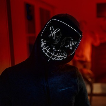 СВЕТОДИОДНАЯ МАСКА СВЕТЯЩАЯСЯ СВЕТОДИОДНАЯ ЧИСТКА ВЕЧЕРИНКИ НА ХЭЛЛОУИН