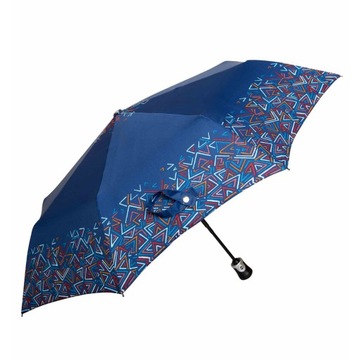 Automatyczna parasolka damska marki Parasol, skórzana rączka produkt polski