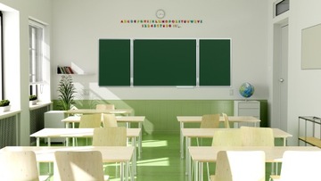 Доска триптих школьная 100x170/340см магнитная