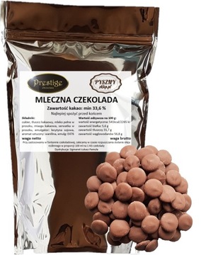 Czekolada MLECZNA do fontann fondue 0,5 KG