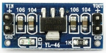 Мини-модуль питания Arduino AMS1117 5 В 800 мА