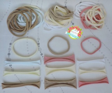 8 шт. Базовая резинка бесшовная присыпка для новорожденных розовая № 8.