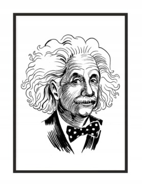 OBRAZ PLAKAT W RAMIE 33x43 cm Einstein P1401
