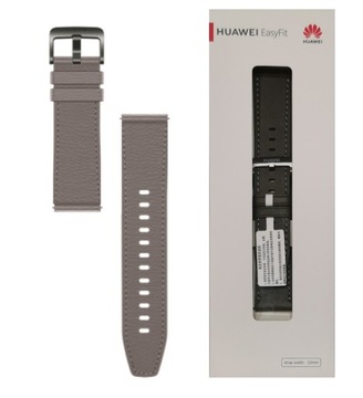 Pasek EasyFit SKÓRA do HUAWEI Watch GT 2 GT 3 GT 4 22mm szary skórzany