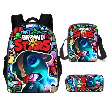 Brawl Stars ZESTAW SZKOLNY PLECAK A4 TORBA PIÓRNIK Wysoka Jakość