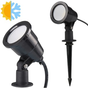 NAŚWIETLACZ OGRODOWY 2W1 LED 7W 230V WBIJANY GRUNT