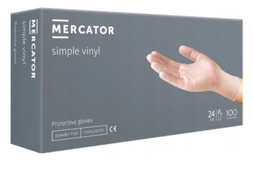 Rękawice Mercator winylowe S bezpudrowe 100szt
