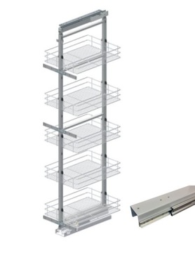 Rejs cargo MAXI MAXIMA CLASSIC 30 cm DOMYK 80kg 170-190 cm SREBRNY 5 koszy