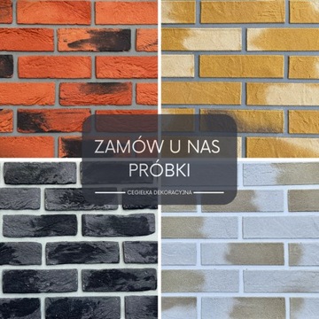 Próbki Cegiełki Dekoracyjnej ZESTAW 15szt imitacja