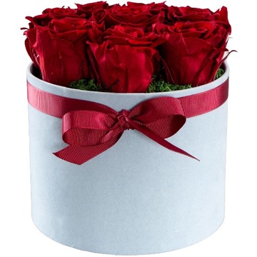 Ekskluzywny FLOWER Box WIECZNE żywe RÓŻE w pudełku