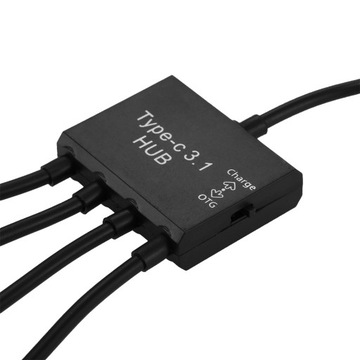 Портативный USB-C / Type-C «папа» на 3 порта USB «мама» + разъем питания Micro USB «мама»