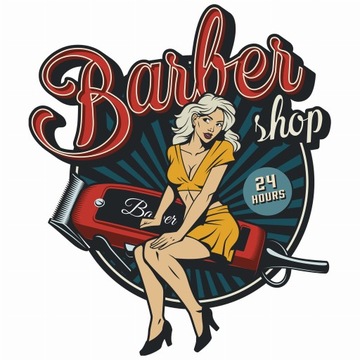 Tabliczka Vintage Barber Szyld Retro Fryzjerski
