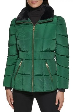 Damska kurtka zimowa GUESS Faux Fur w kolorze zielonym XL