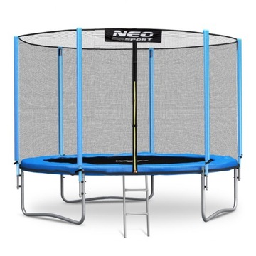 Trampolina ogrodowa 10ft/312cm z siatką zewnętrzną i drabinką Neo-Sport