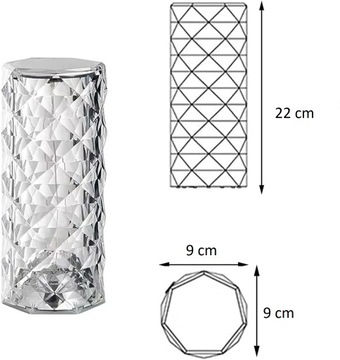 КРИСТАЛЛ СВЕТОДИОДНАЯ RGB ЛАМПА СИЯЮЩАЯ РОЗА ПУЛЬТ ДИСТАНЦИОННОГО УПРАВЛЕНИЯ USB-C СЕНСОРНЫЙ, 16 ЦВЕТОВ