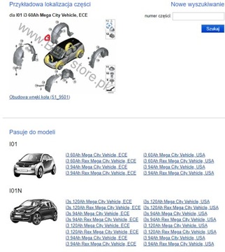 BMW I3 I01 PODBĚH PRAVÉ ZADNÍ ORIGINÁLNÍ 7394078
